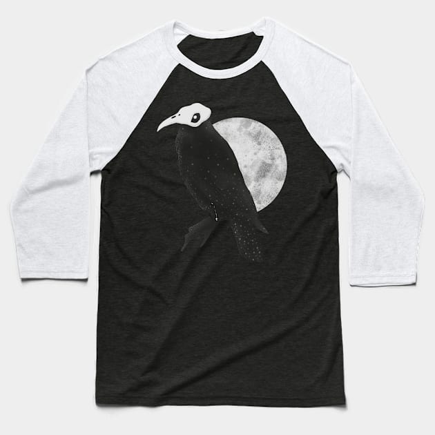 I am the raven - Black and White Baseball T-Shirt by tamaramilakovic